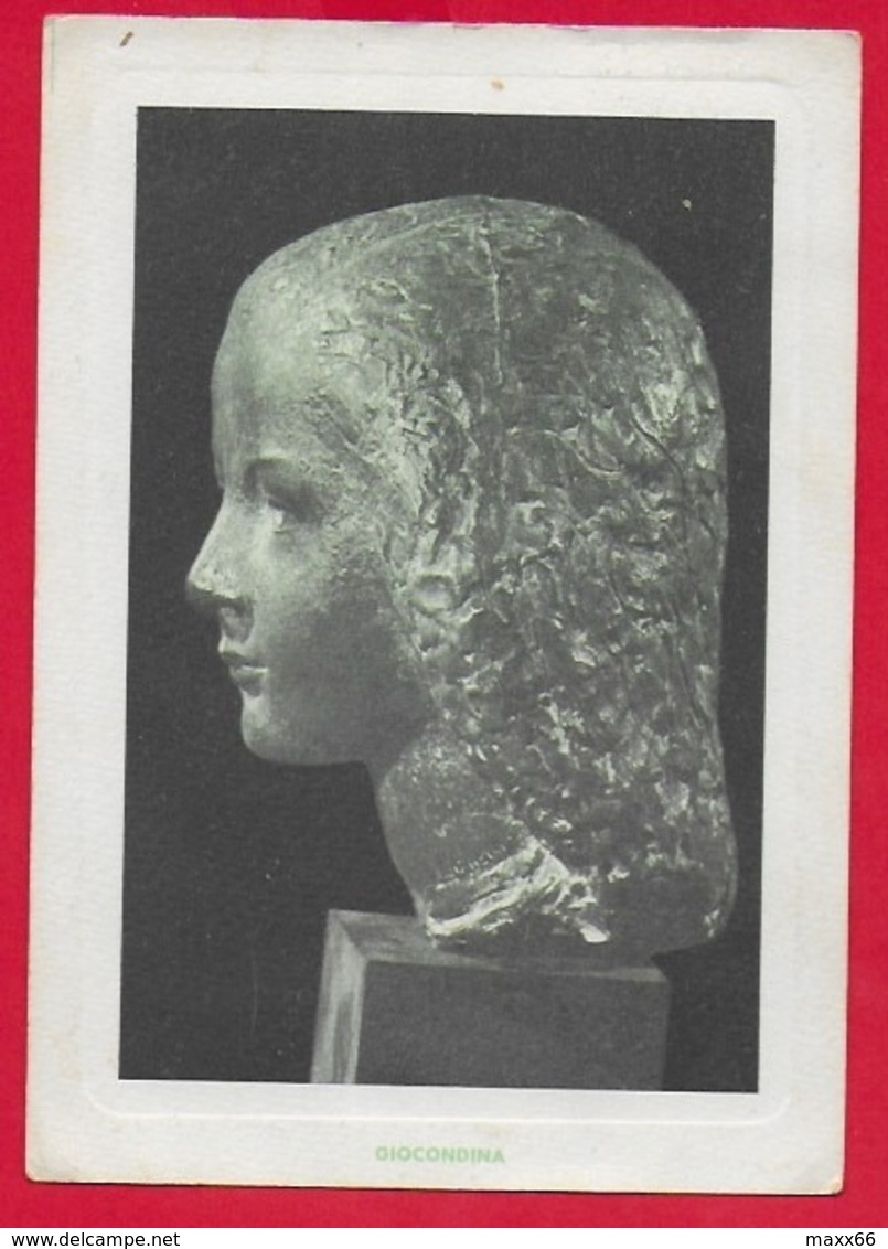 CARTOLINA VG ITALIA - Giocondina - A. BIANCINI (Bronzo) - Istituto LA CASA MILANO - 10 X 15 - 1954 CAVE DEL PREDIL - Sculptures