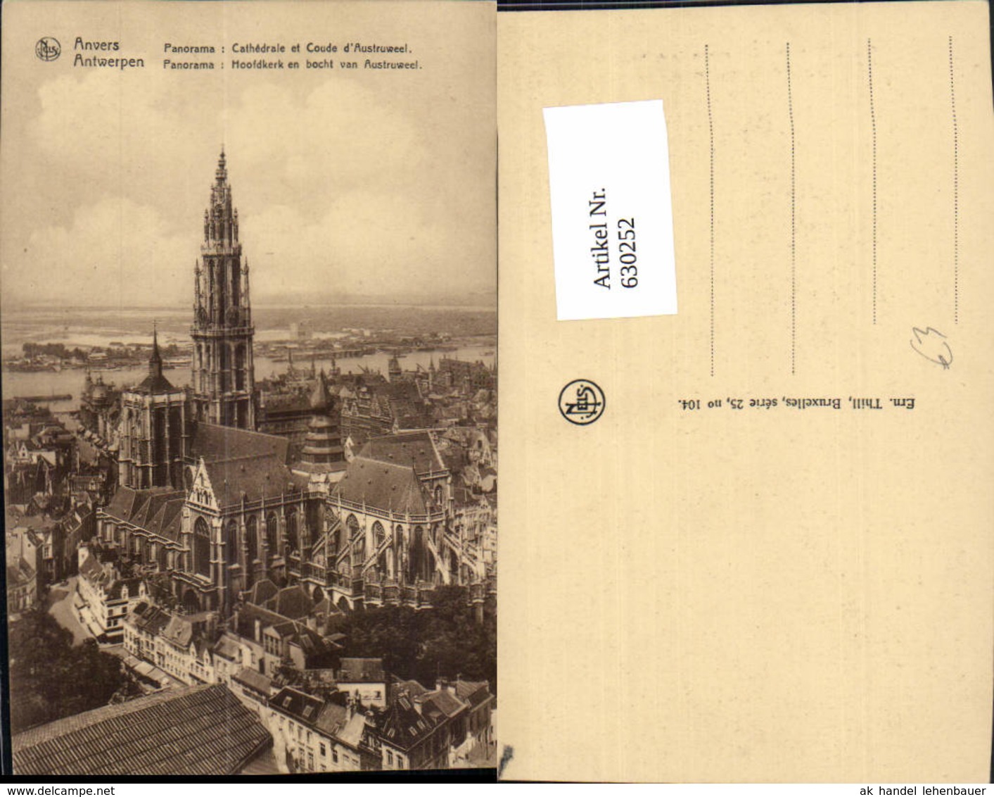 630252,Anvers Antwerpen Cathedrale Et Coude D Austruweel Hoofdkerk Panorama Belgium - Sonstige & Ohne Zuordnung