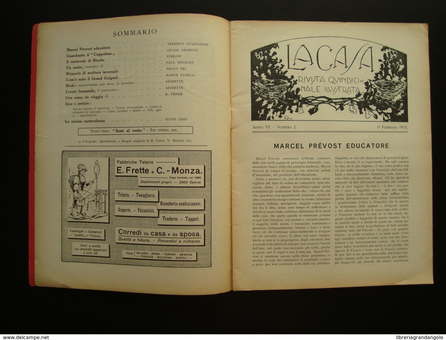 La Casa Rivista Decoro Abitazione Lavori Femminili Arte Moda N 2 1913 Ferro - Non Classificati