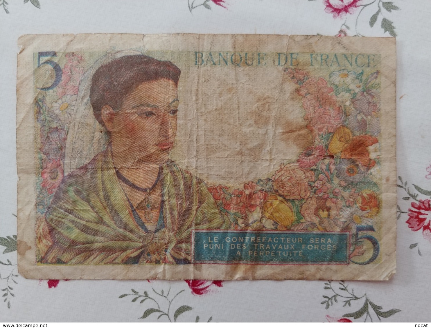 5 Francs 25/11/1943 - 5 F 1943-1947 ''Berger''