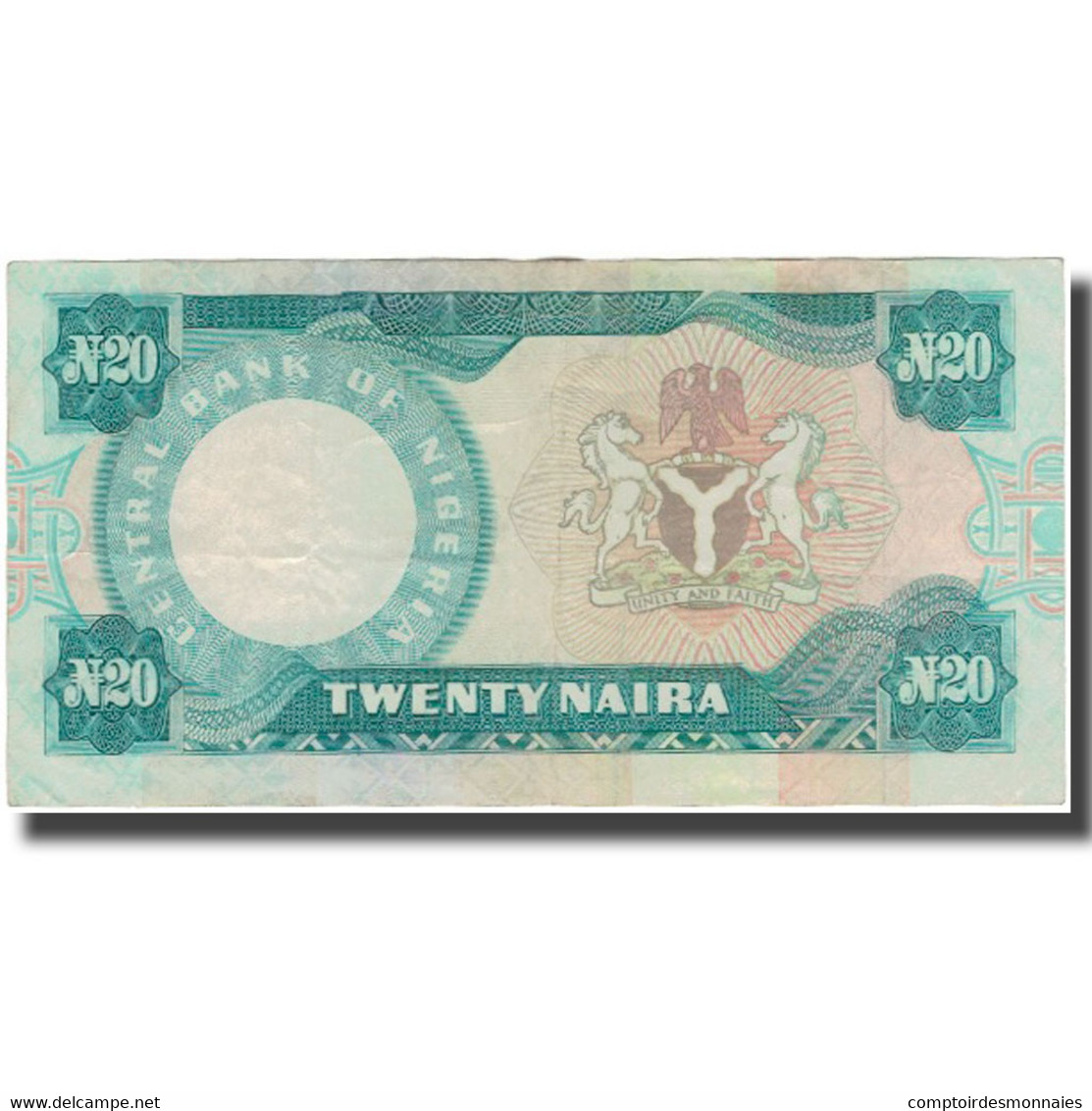 Billet, Nigéria, 20 Naira, KM:26b, TTB - Nigeria