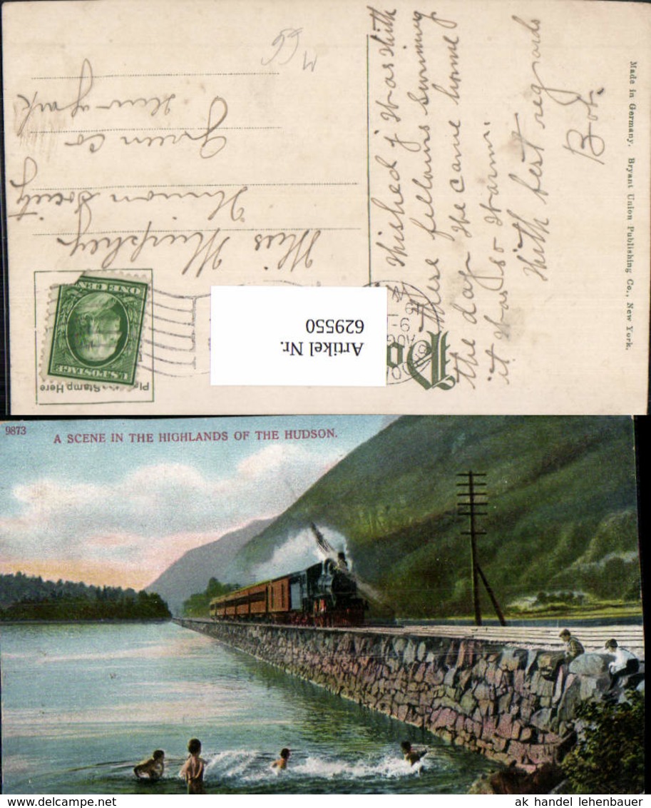 629550,A Scene In The Highlands Of The Hudson Eisenbahn Dampflok Railway New York - Sonstige & Ohne Zuordnung