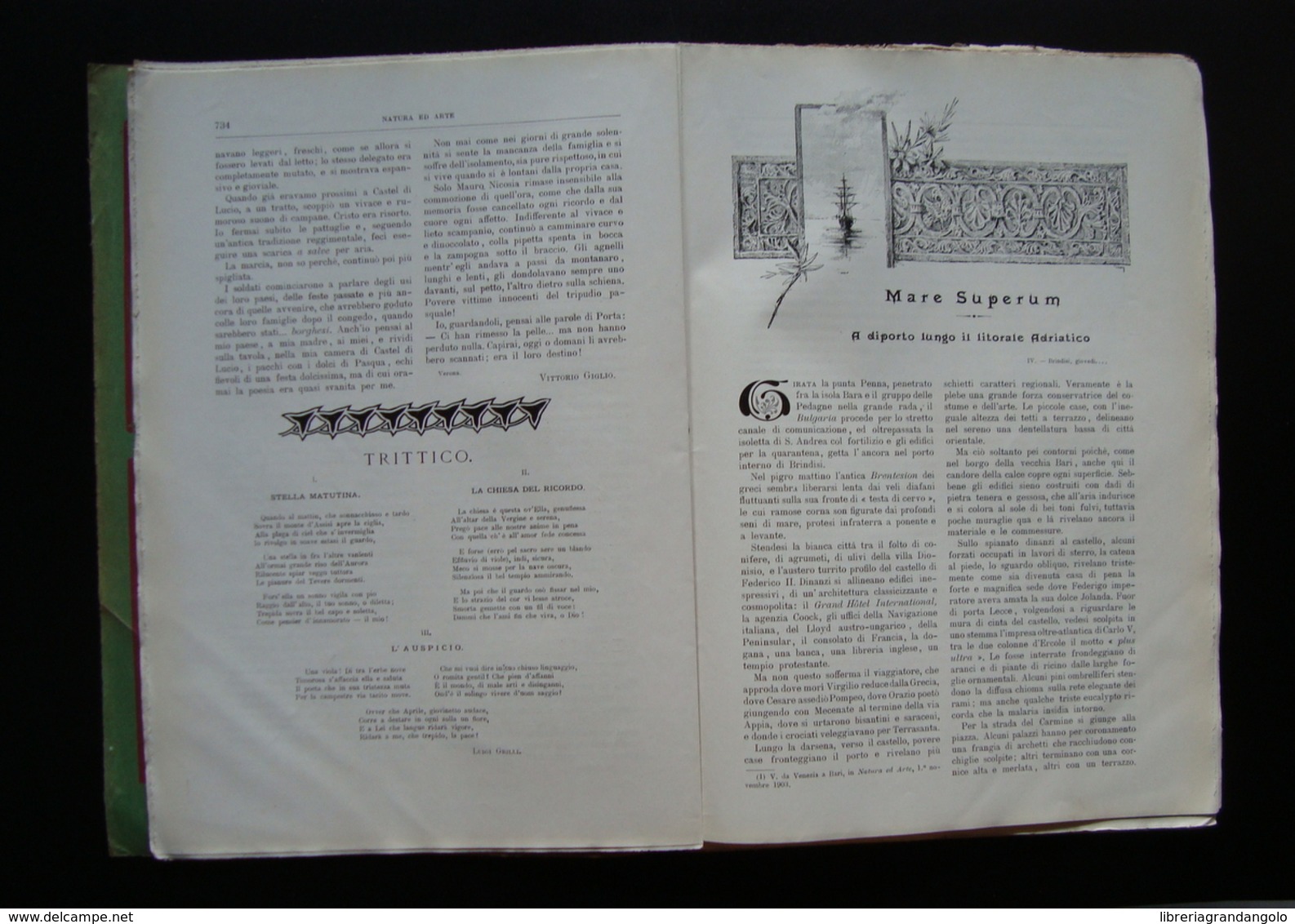 Natura Ed Arte Rivista  Scienze Lettere Arti 1905 N 11 Brindisi Magia Prodigio - Zonder Classificatie