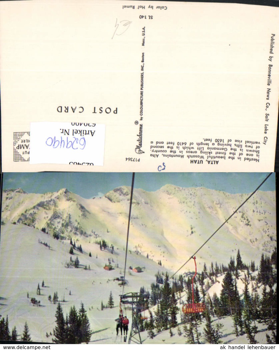 629490,Alta Wasatch Mountains Skilift Wintersport Utah - Ohne Zuordnung