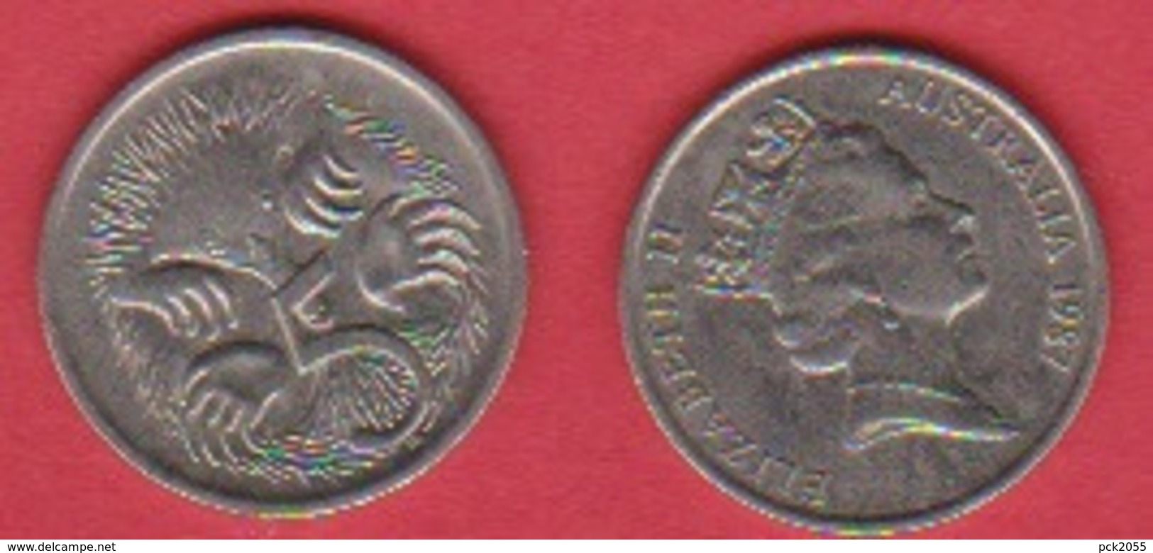 Australien 5 Cents 1987 K-N Kurzschnabeligel Schön Nr.67 KM 80 - 5 Cents