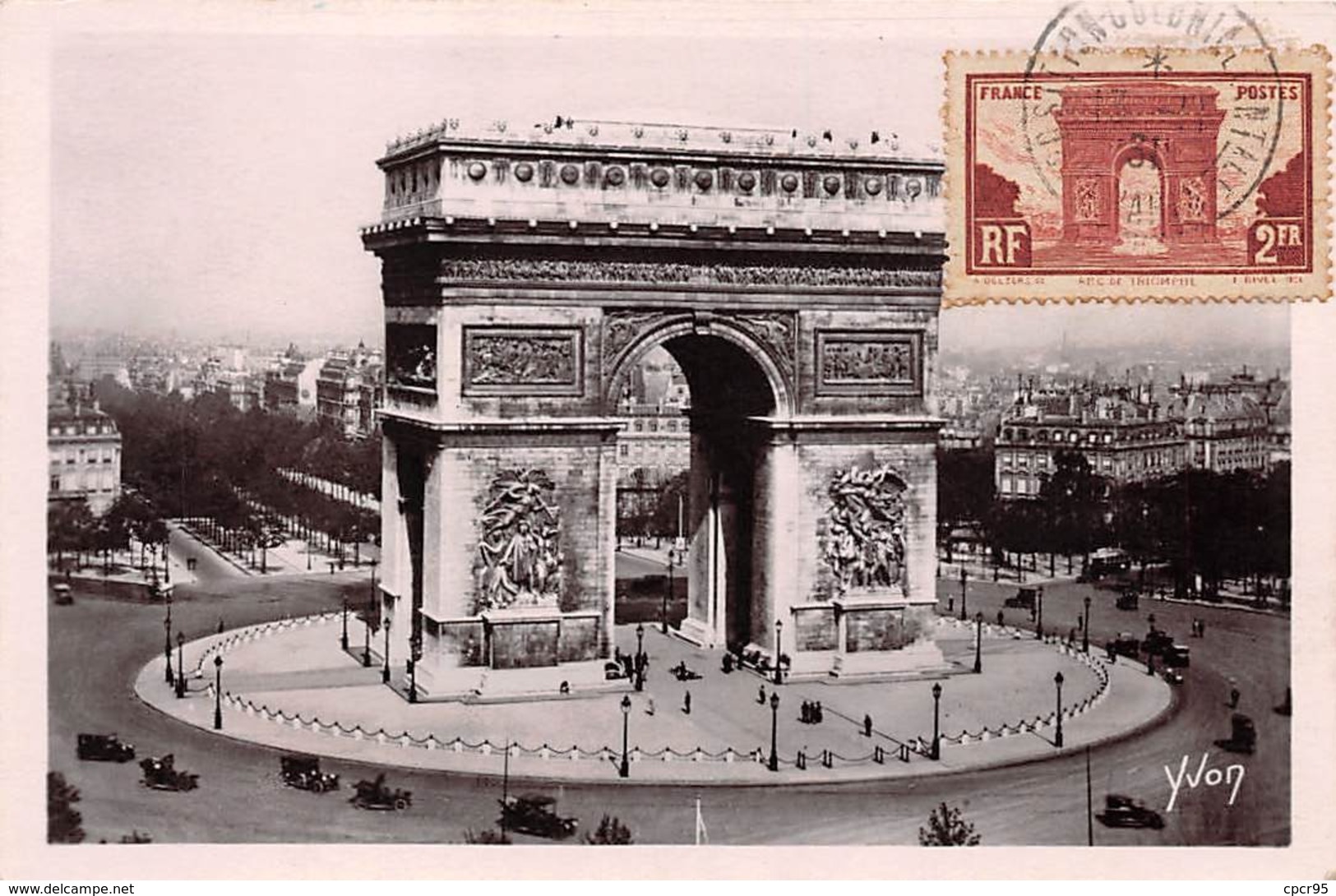 75008 - N°150794 - Paris 8e - L'arc Ce Triomphe Et La Place De L'étoile - Carte Maximum - District 08