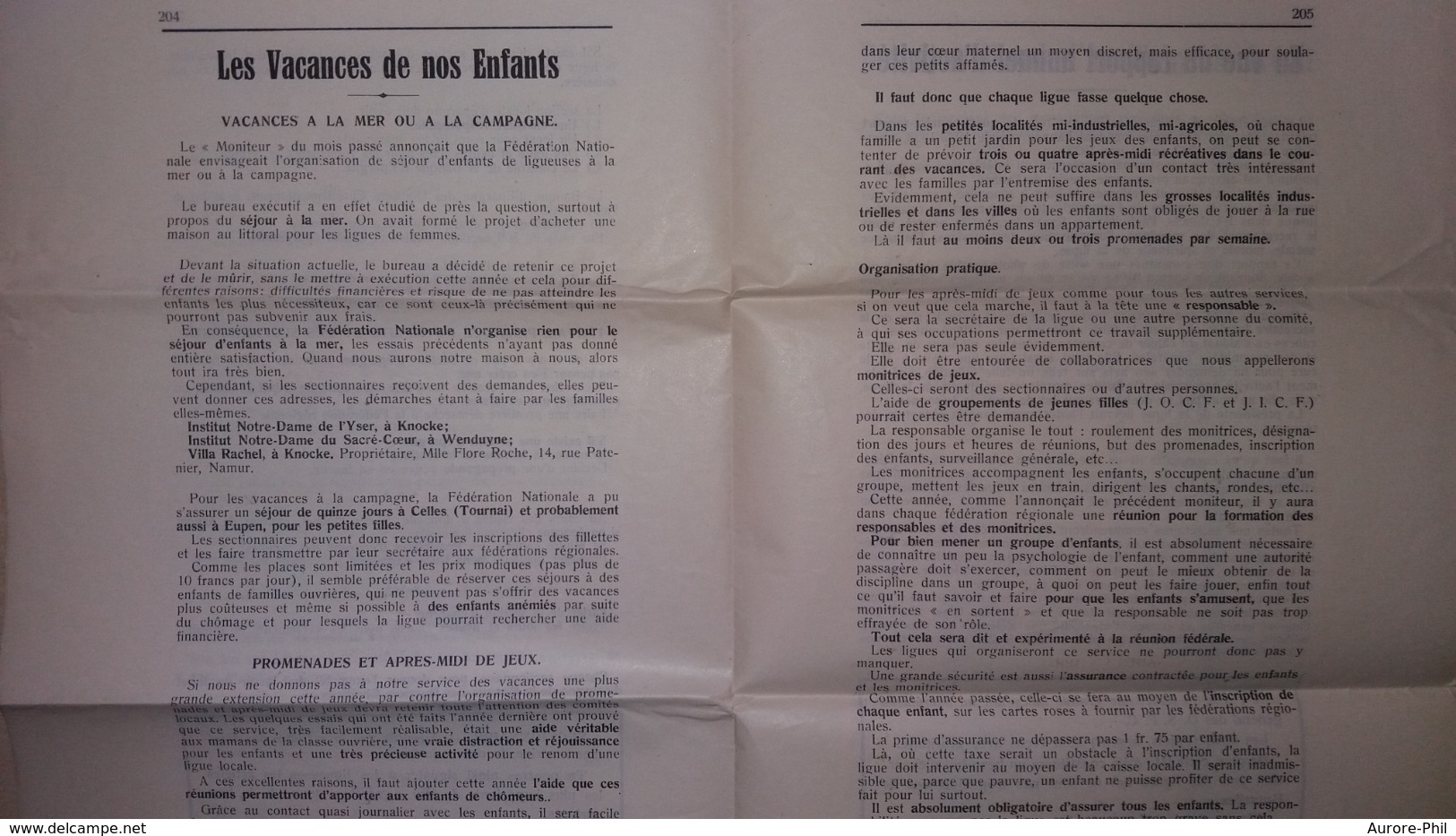 Vieux Journal Moniteur Des Ligues Ouvrières Féminines Chrétiennes De Belgique - Mai 1933 - Tijdschriften