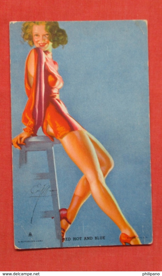 Arcade Card  Blank Back-- Risque Red Hot & Blue      Ref   3600 - Pin-Ups