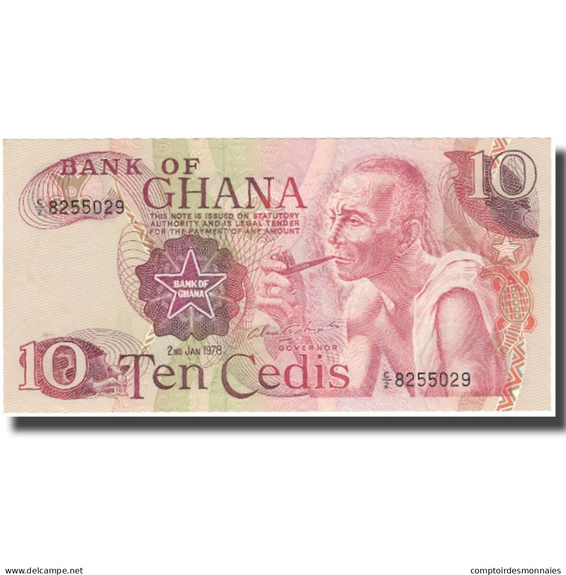 Billet, Ghana, 10 Cedis, 1978-01-02, KM:16f, TTB+ - Ghana