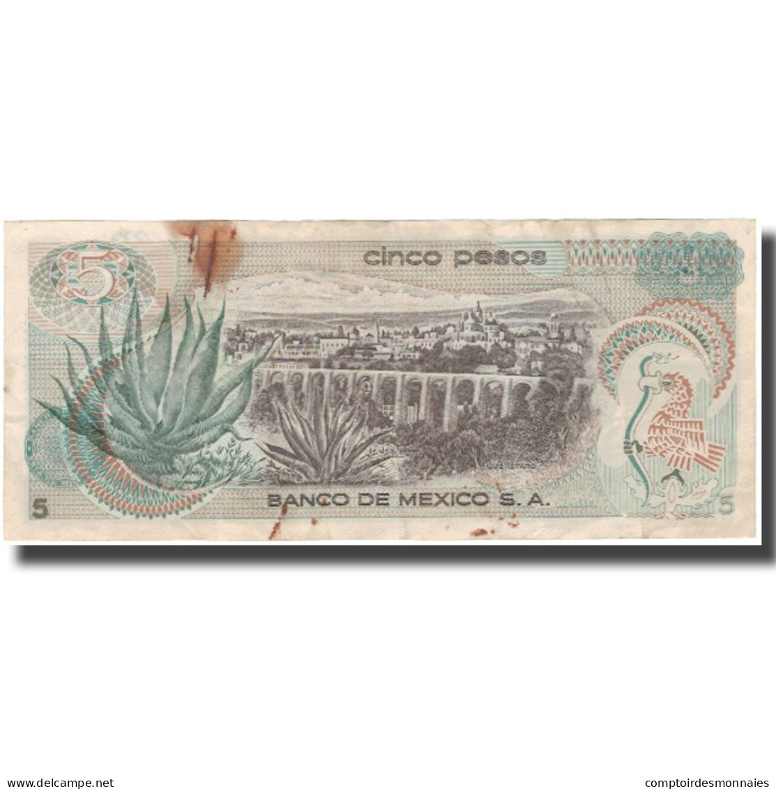 Billet, Mexique, 5 Pesos, 1969-12-03, KM:62a, TB - Mexique