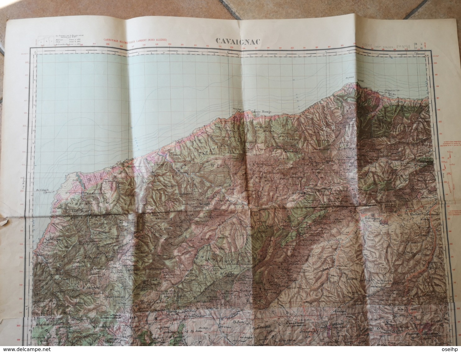 Carte Topographique IGN 1:50000 ALGERIE 1957 Fromentin Cavaignac