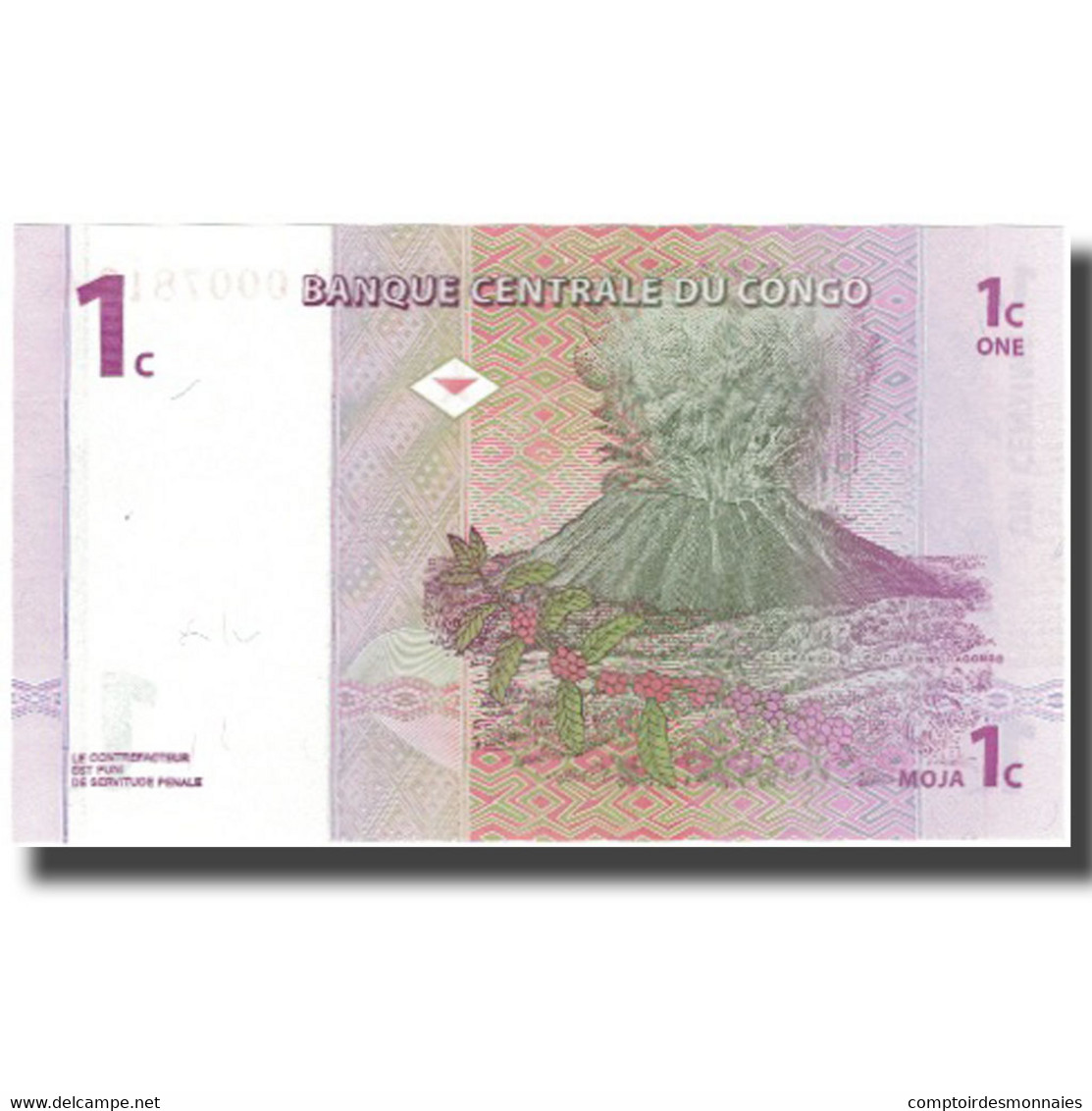 Billet, Congo Democratic Republic, 1 Centime, 1997-11-01, KM:80a, NEUF - República Democrática Del Congo & Zaire