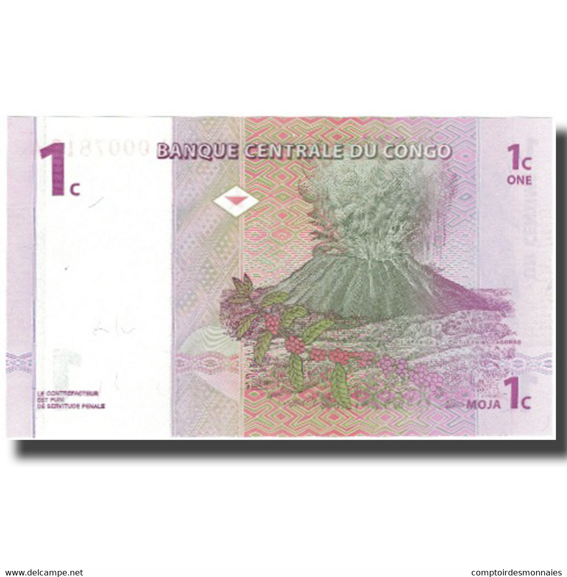 Billet, Congo Democratic Republic, 1 Centime, 1997-11-01, KM:80a, NEUF - Democratische Republiek Congo & Zaire