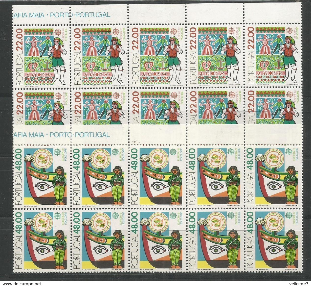 10x PORTUGAL - MNH - Europa-CEPT - Children - 1981 - 1981