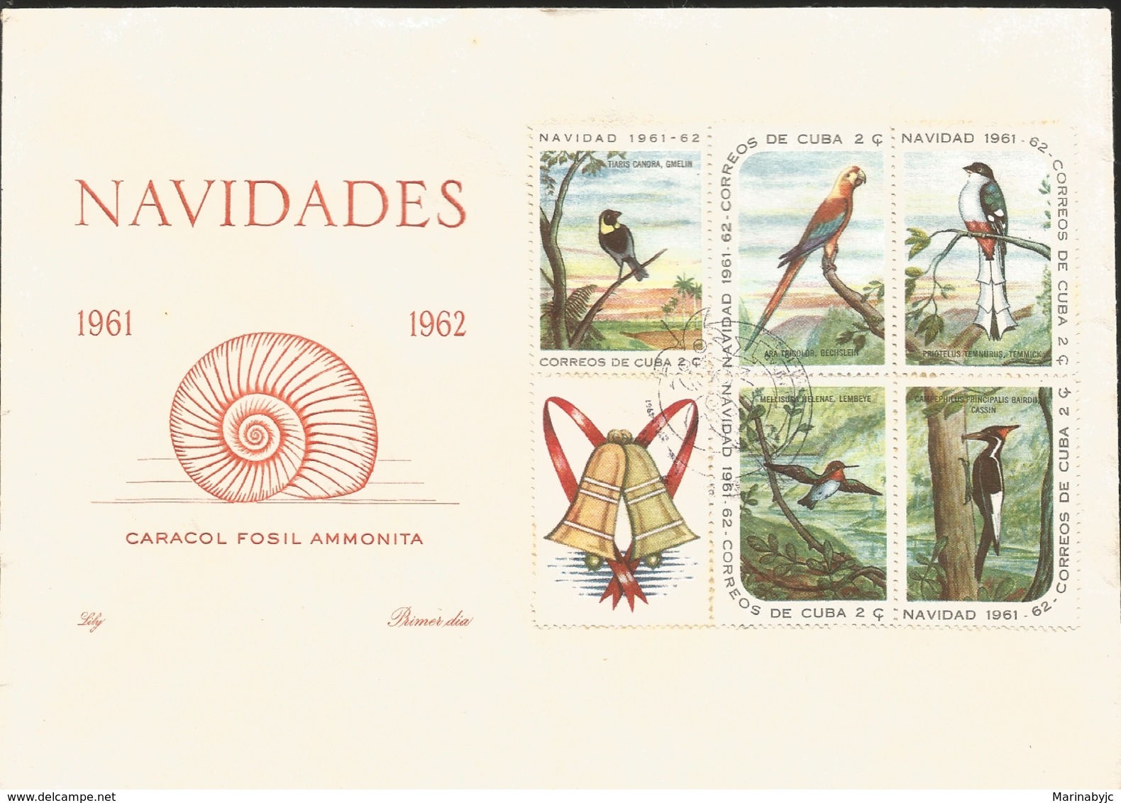 V) 1962 CARIBBEAN, CHRISTMAS,  BIRDS STAMPS, WITH SLOGAN CANCELATION, BLACK CANCELLATION, FDC - Covers & Documents
