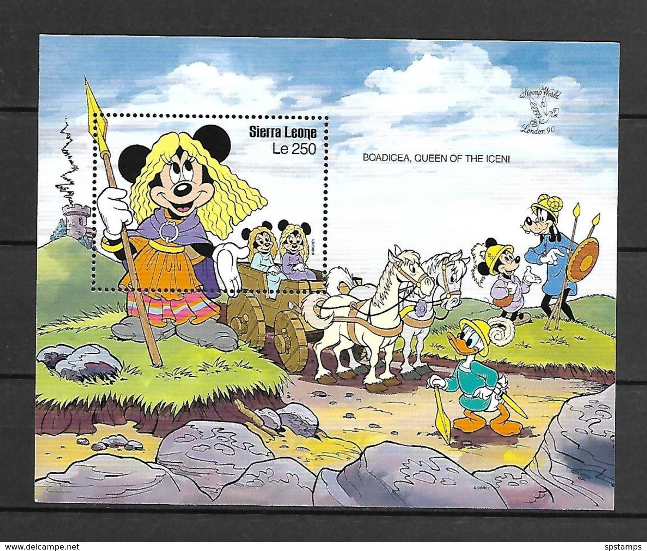 Disney Sierra Leone 1990 Boadicea, Queen Of The Iceni MS MNH - Disney