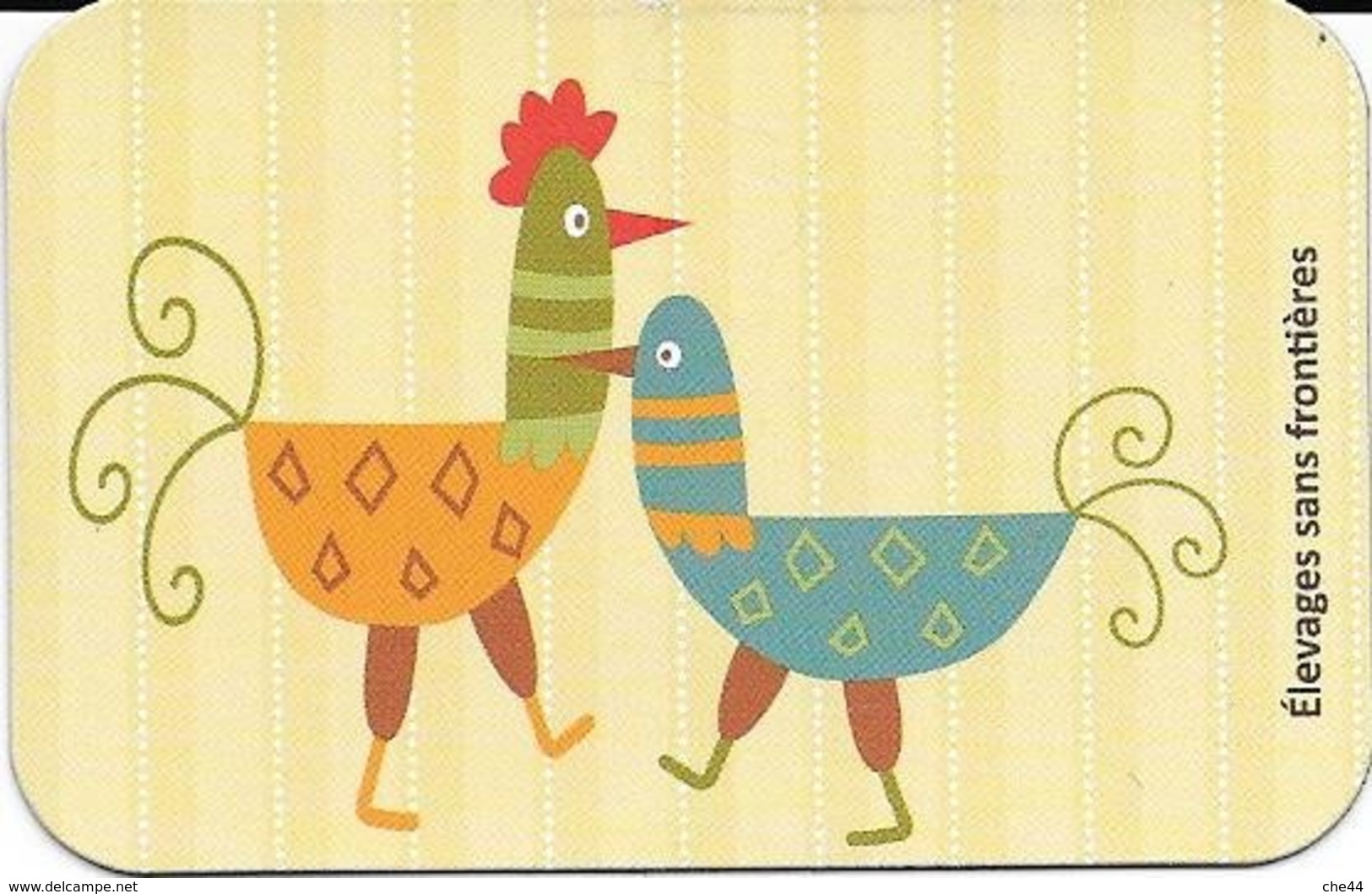 Magnet : Coq Et Poule : "Élevages Sans Frontières. (Voir Commentaires) - Animaux & Faune