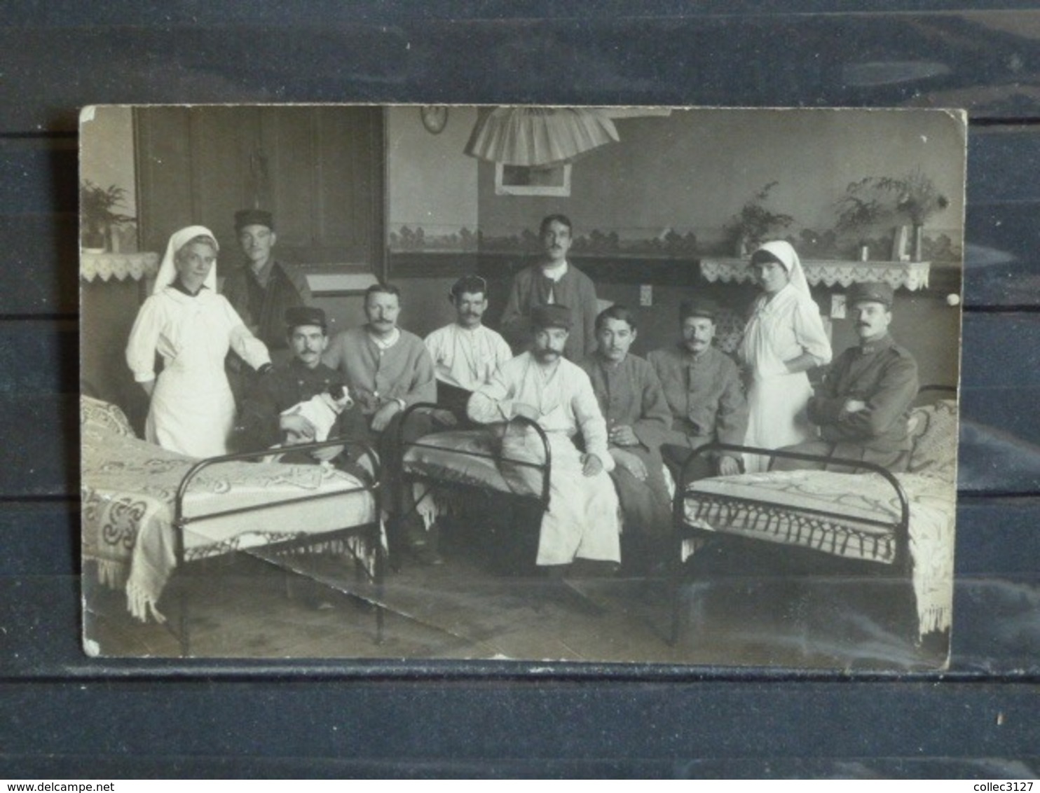 Z27 - Guerre 1914-18 - Hopital Militaire Non Identifié - Groupe De Blessés Et D'infirmieres - Carte Photo - War 1914-18