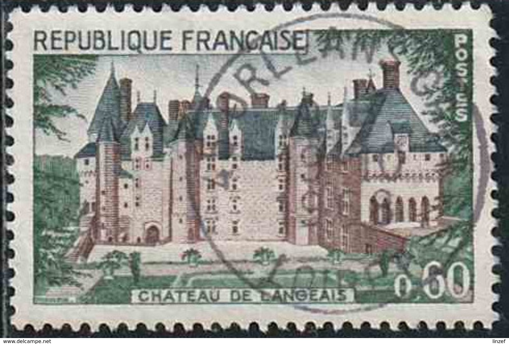 France 1968 Yv. N°1559 - Château De Langeais - Oblitéré - Used Stamps