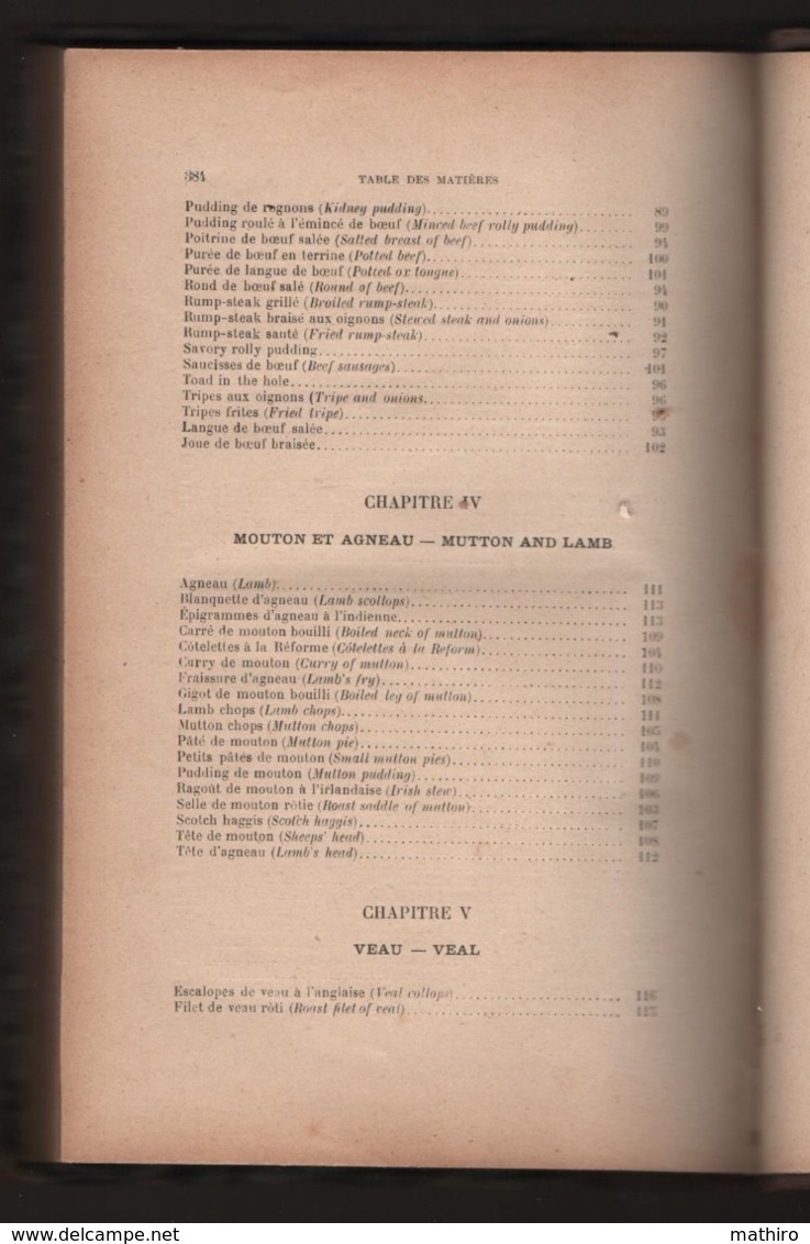 La Cuisine et Pâtisserie Anglaise et Américaine par Alfred Suzanne ;2ème édition illustré par Tantet et Froment;1904