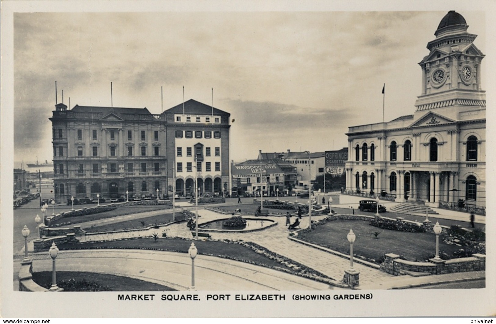 SUDAFRICA , TARJETA POSTAL NO CIRCULADA  , MARKET SQUARE , PORT ELIZABETH ( SHOWING GARDENS ) - Sudáfrica