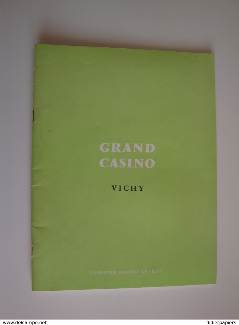 Programme Du Grand Casino De Vichy Saison 1980 Avec Enrico Macias,Sylvie Vartan, - Programmes