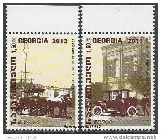 GEORGIA - EUROPA 2013 -ANNUAL THEME " FURGONETA POSTAL" - "POSTMAN'S VAN"-  SET Of 2 - 2014