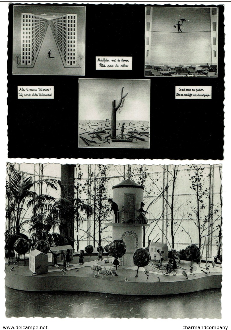 8 Cartes - Exposition Universelle & Internationale De Bruxelles 1958 - Pavillon De L'Urbanisme Salle Peynet - 6 Scans - Expositions Universelles