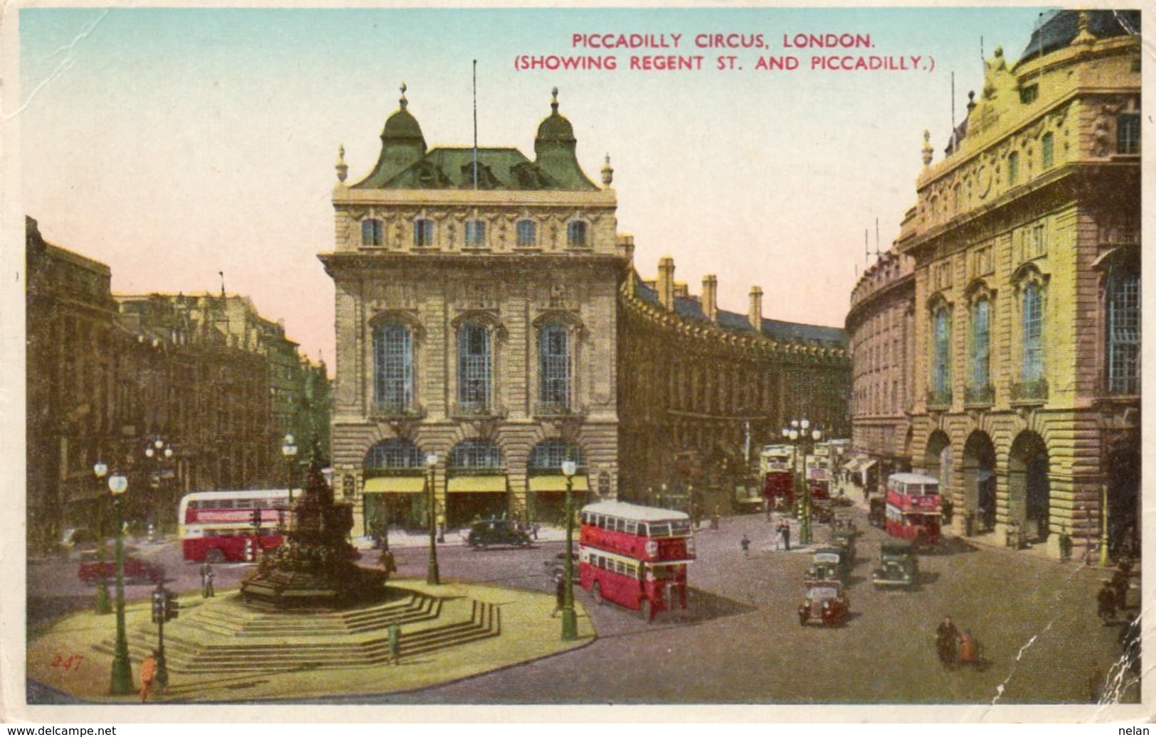 PICCADILLY CIRCUS-LONDON- VIAGGIATA 1950 - Piccadilly Circus