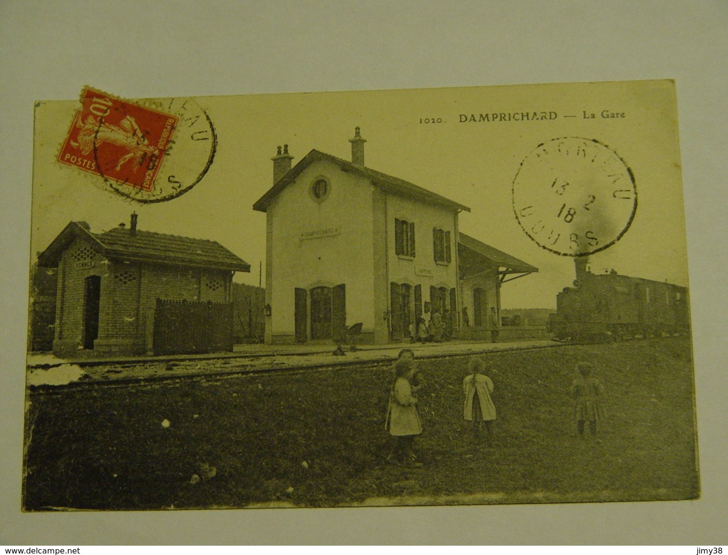 DOUBS-1020-DAMPRICHARD-LA GARE-TRAIN -ANIMEE-RARE - Autres & Non Classés