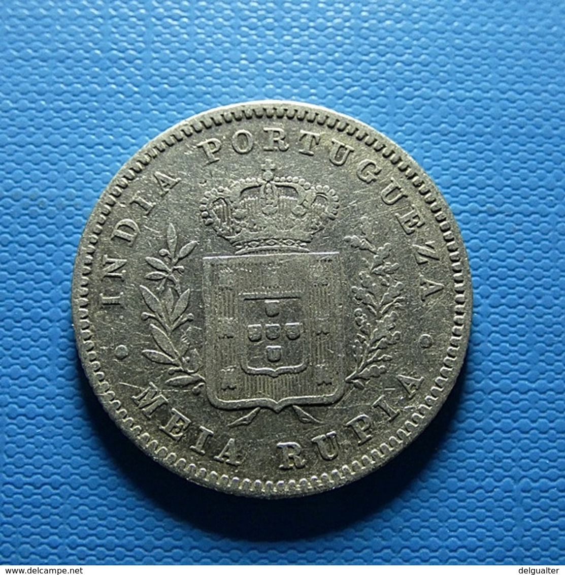 Portuguese Índia 1/2 Rupia 1882 Silver - Portugal