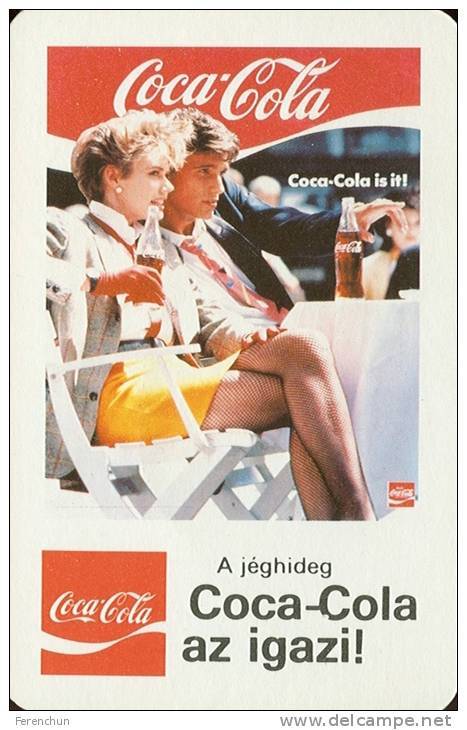 COCA-COLA * SOFT DRINK * WOMAN * GIRL * CALENDAR * SZSZV 1988 * Hungary - Small : 1981-90