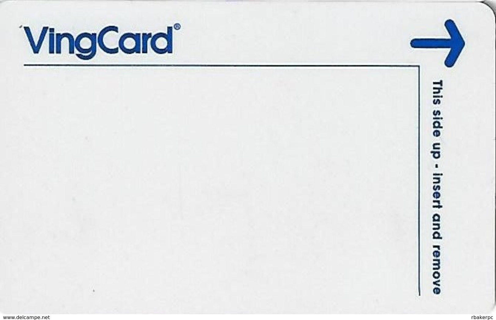 Generic VingCard Hotel Room Key Card Without Polar Bear Logo (normal Logo) - Hotelsleutels (kaarten)