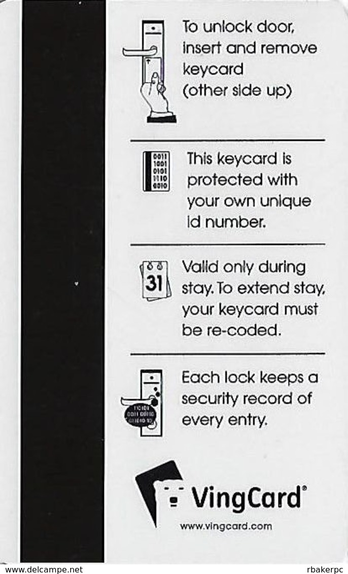 Holiday Inn Hotel Room Key Card - Hotel Keycards