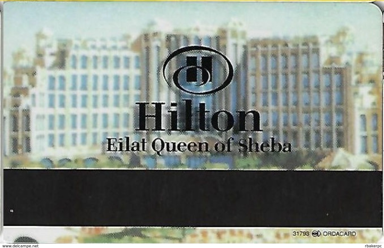 Hilton Eilat Queen Of Sheba Hotel Room Key Card - Hotel Keycards