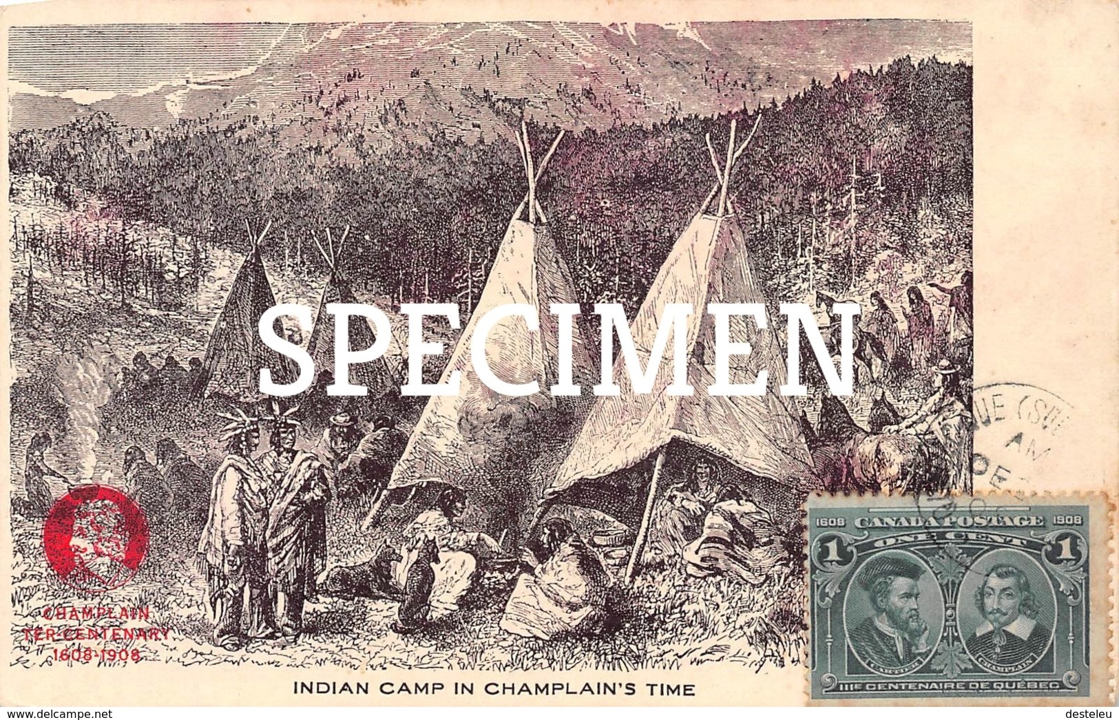 Indian Camp In Champlain's Time - Native Americans