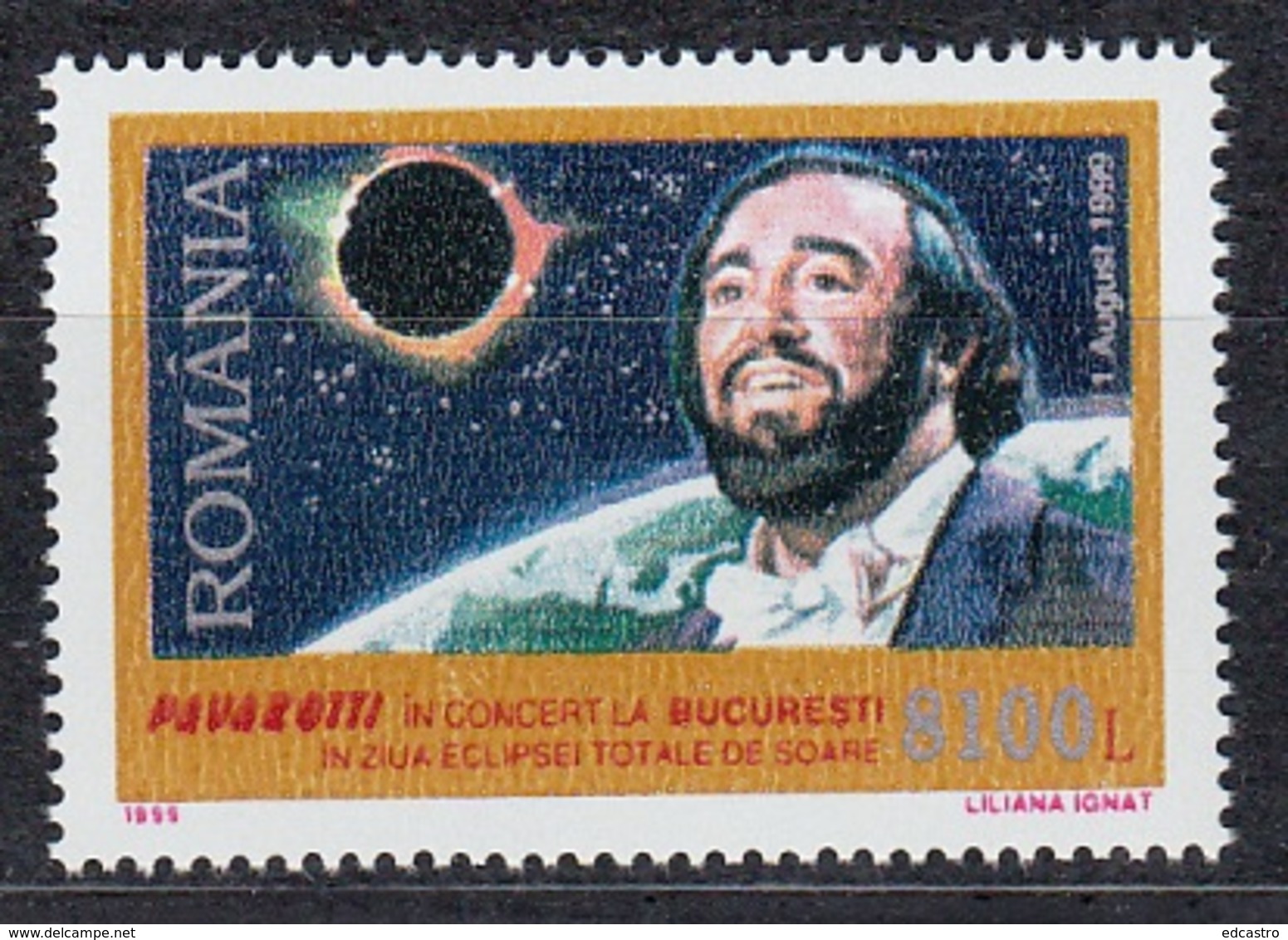 32.- ROMANIA Pavarotti’s Concert At Bucharest On The Day Of Total Solar Eclipse - Música