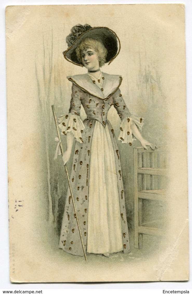 CPA - Carte Postale - Illustrateur - Portrait De Femme à Chapeau - Belle Robe (I9922) - Frauen