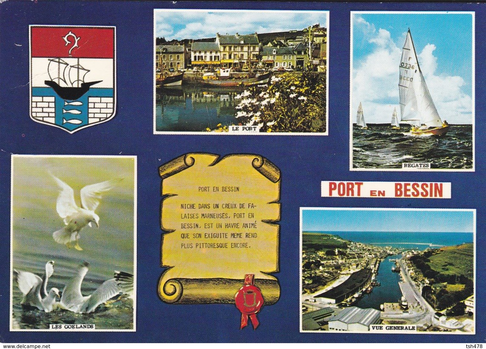 14----PORT EN BESSIN---Multi-vues--blason--voir 2 Scans - Port-en-Bessin-Huppain