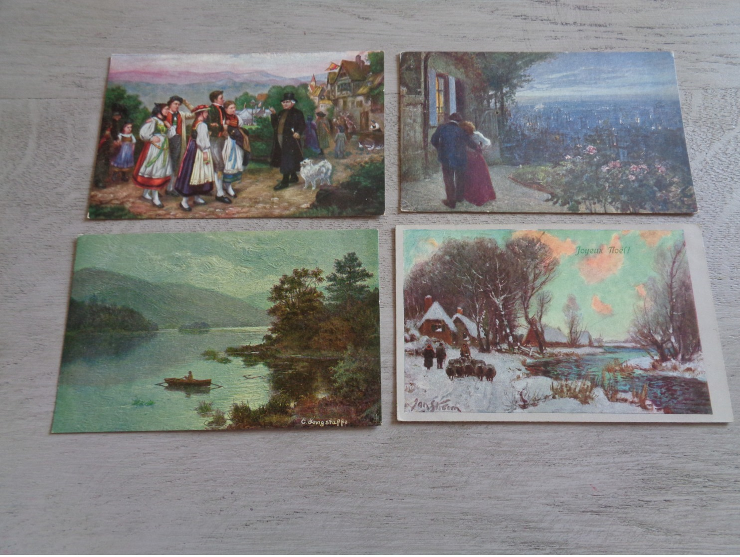 Beau lot 60 cartes postales fantaisie peintures  peinture     Mooi lot 60 postkaarten fantasie  schilderijen  schilderij