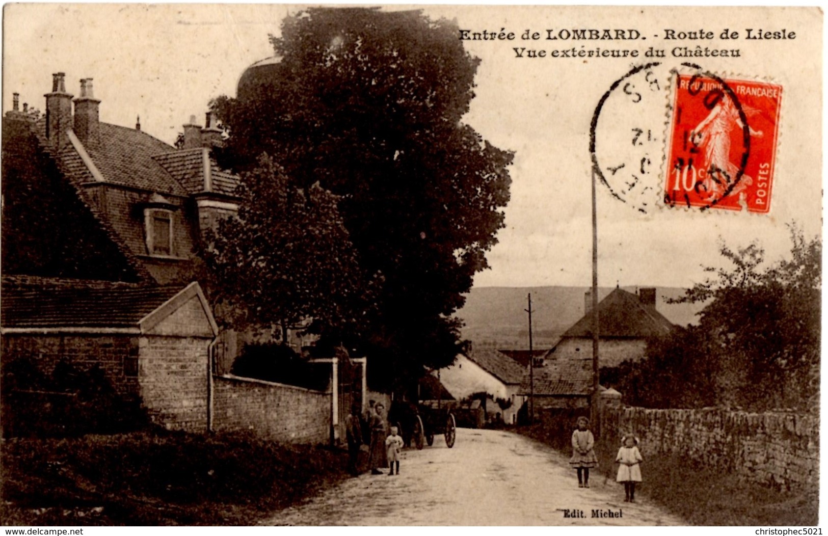 Entrée De LOMBARD - Route De Liesle - Vue Extérieure Du Château (Quingey) - Autres & Non Classés