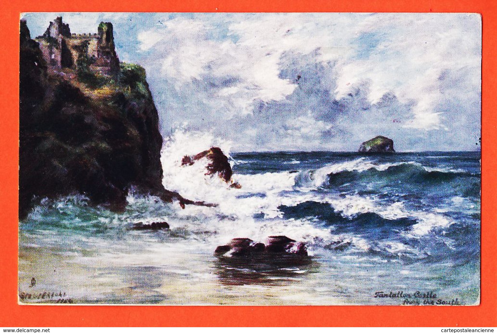 Uk148 Scotland NORTH BERWICK TANTALLON Castle From The South 1900s RAPHAEL TUCK OILETTE 7214 - East Lothian