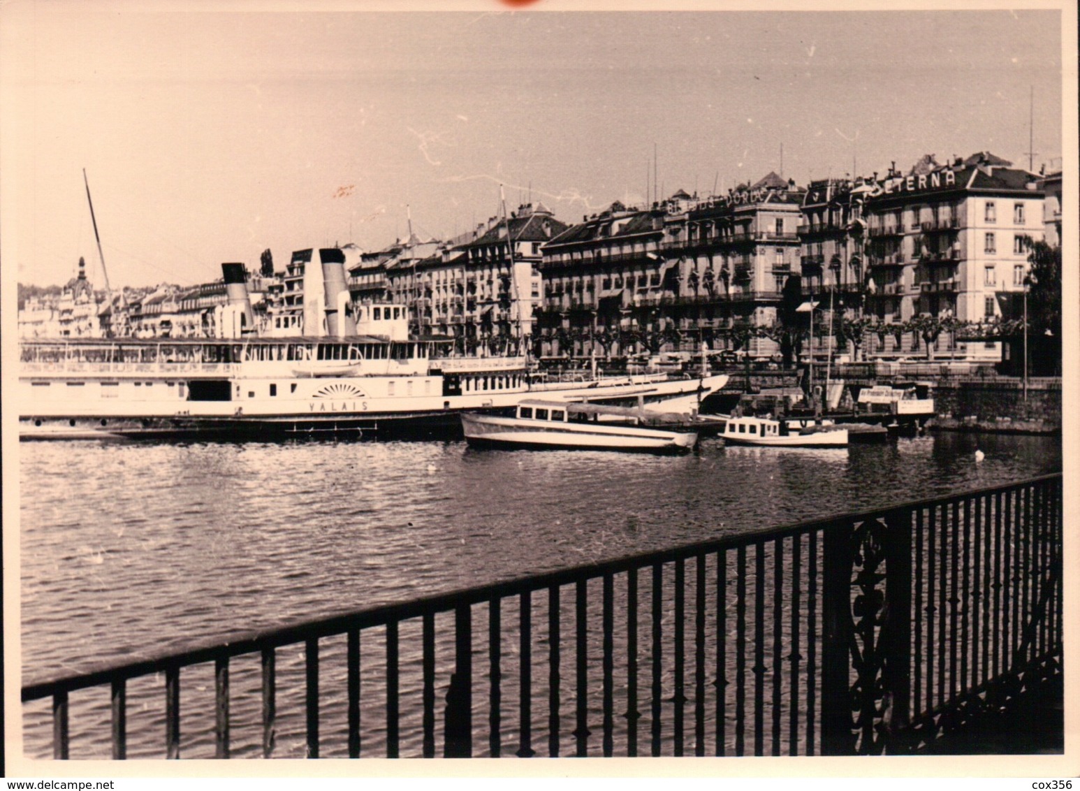 2 Ancienne Photo 1954 De GENÈVE Les Quais Et Leur Bateau - Fotografía