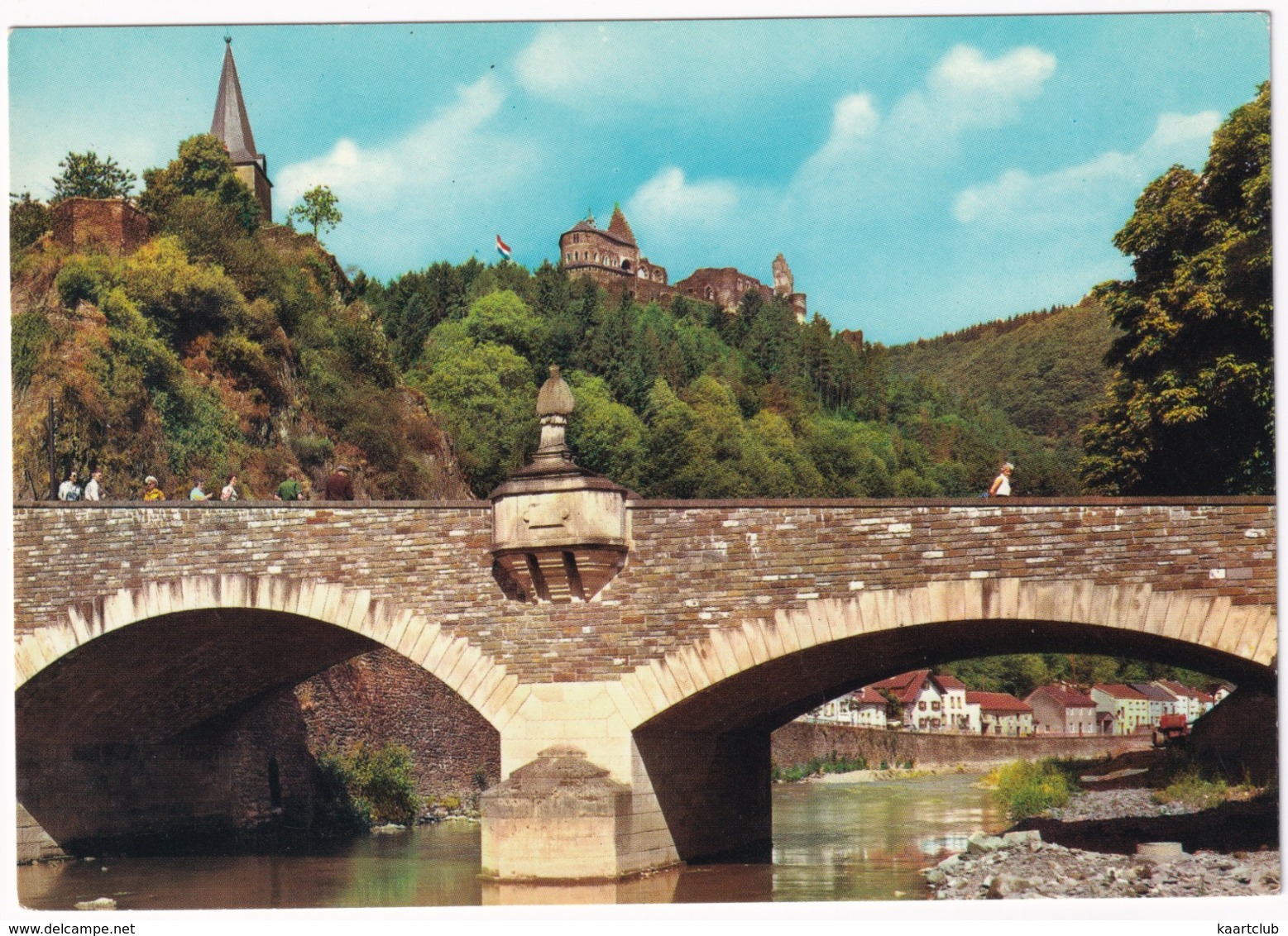 Vianden - Pont Sur L'Our Et Statue De Saint Jean Népomucène - Hockelstour Et Chateau - Vianden