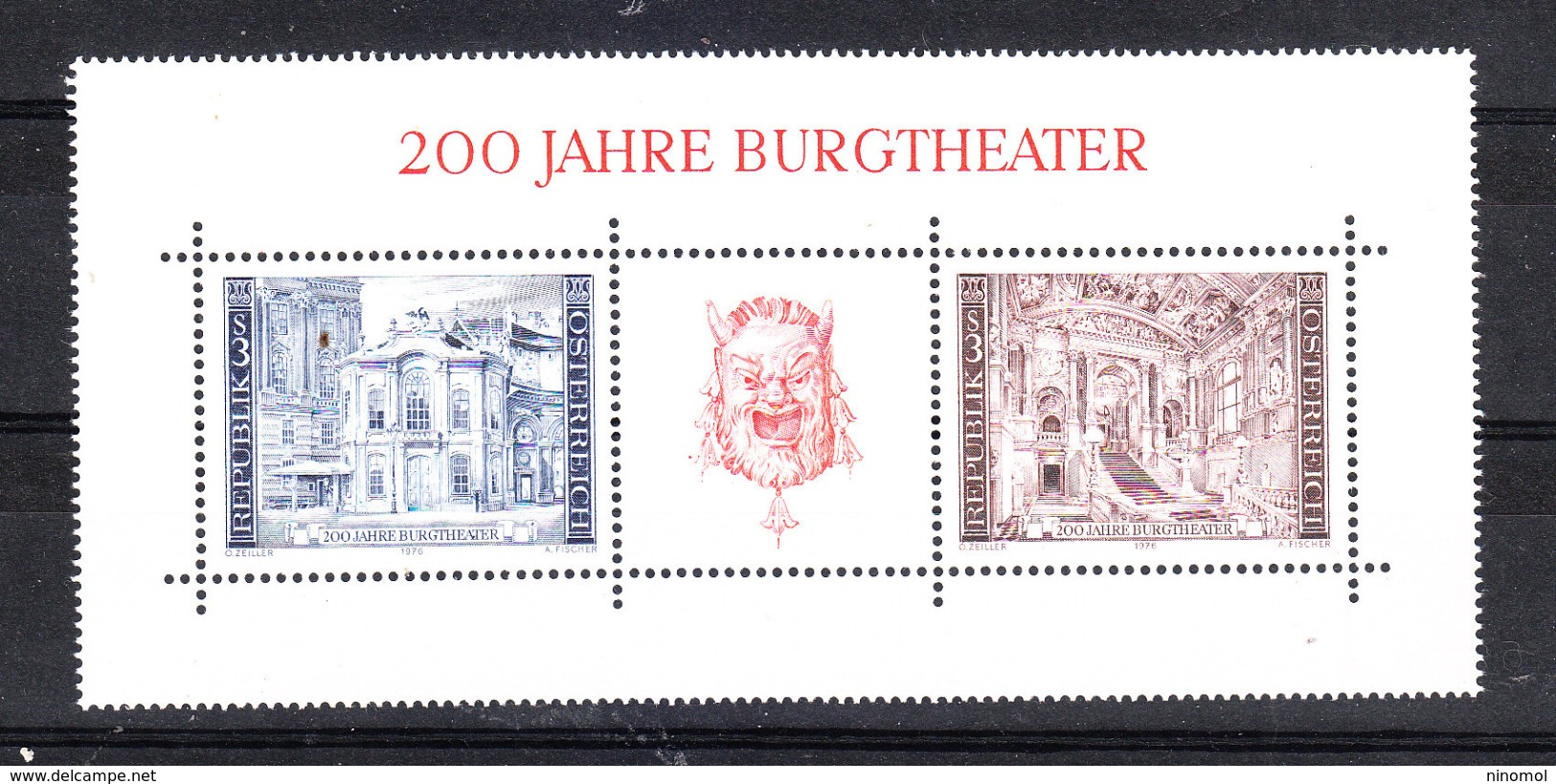 Austria  - 1976. Burgtheater. Sheet  MNH Fresh - Teatro