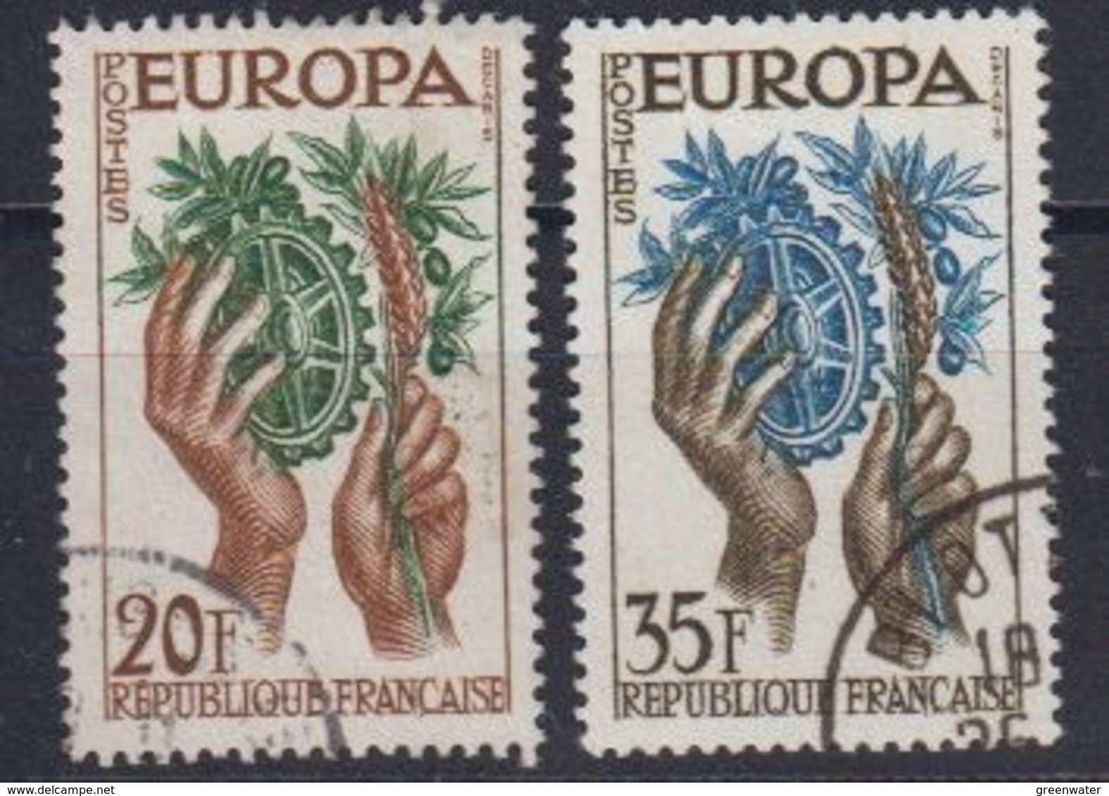 Europa Cept 1957 France 2v Used (44620B) - 1957