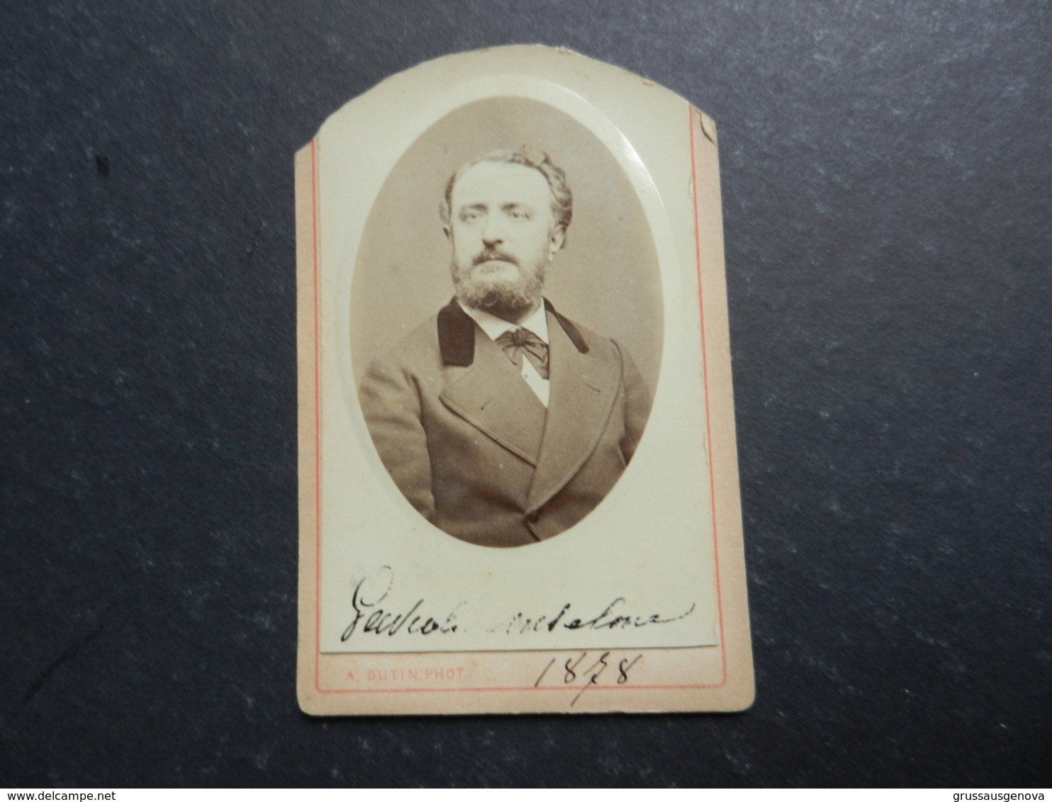 7ogg) ANTICA FOTOGRAFIA PHOTO FOTOGRAFO AUGUSTE BUTIN PARIS FAUBURG St ANTOINE RITAGLIATA IN ALTO - Antiche (ante 1900)