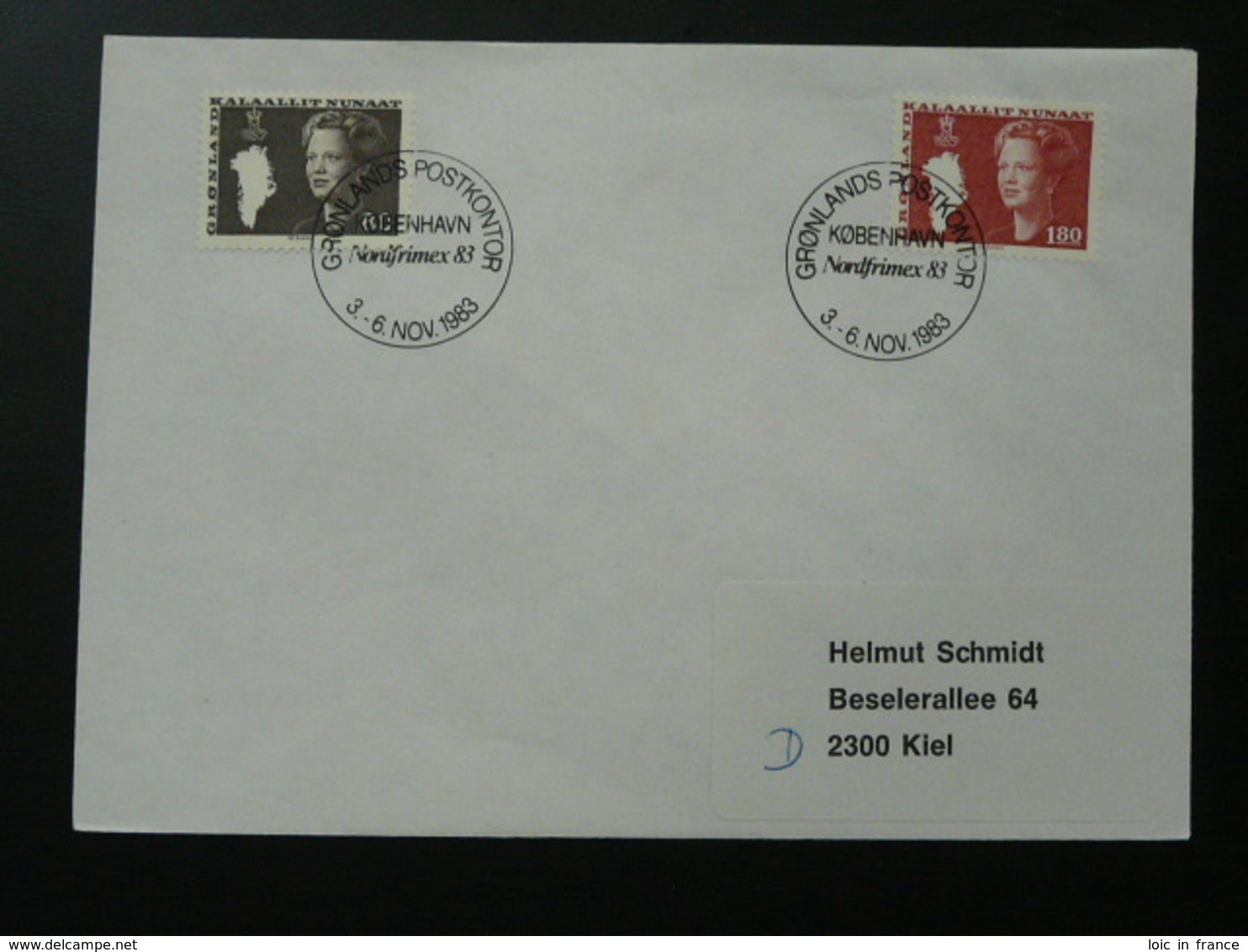 Slania Stamps Postmark Nordfrimex 1983 Copenhagen On Cover Greenland 69863 - Brieven En Documenten