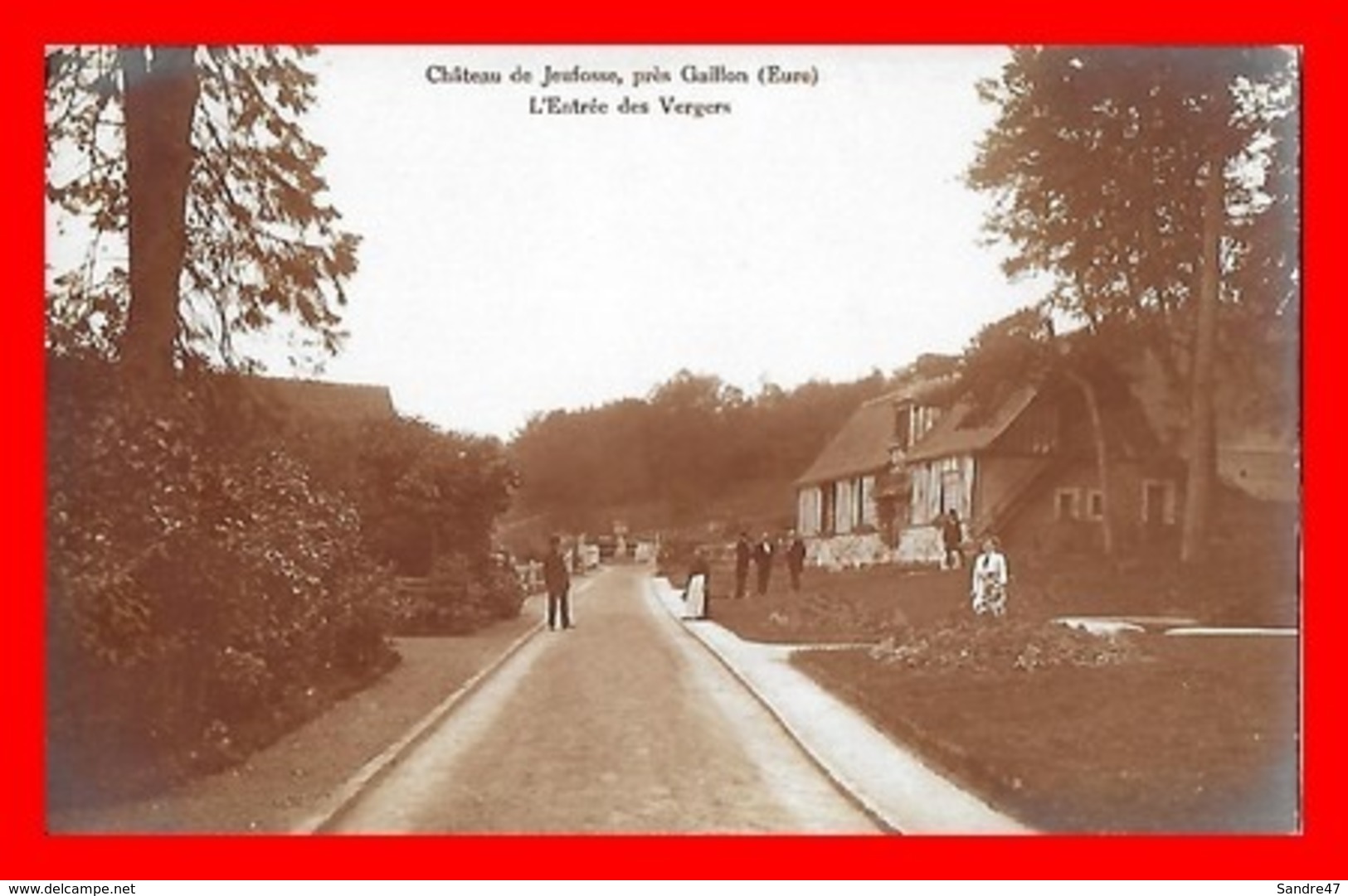 CPA (27) GAILLON Environ. Château De Jeufosse. L'Entrée Des Vergers, Animé. Carte Photo...J750 - Autres & Non Classés