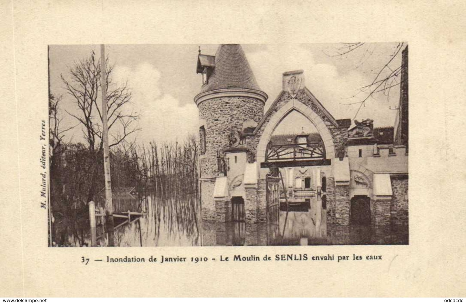 Inondations De Janvier 1910 Le Moulin De SENLIS (Montgeron) Envahi Par Les Eaux RV - Montgeron